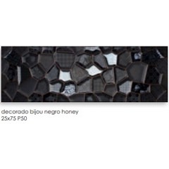 Undefasa Colorgloss Decor Bijou Honey Negro csempe, járólap 25x75cm
